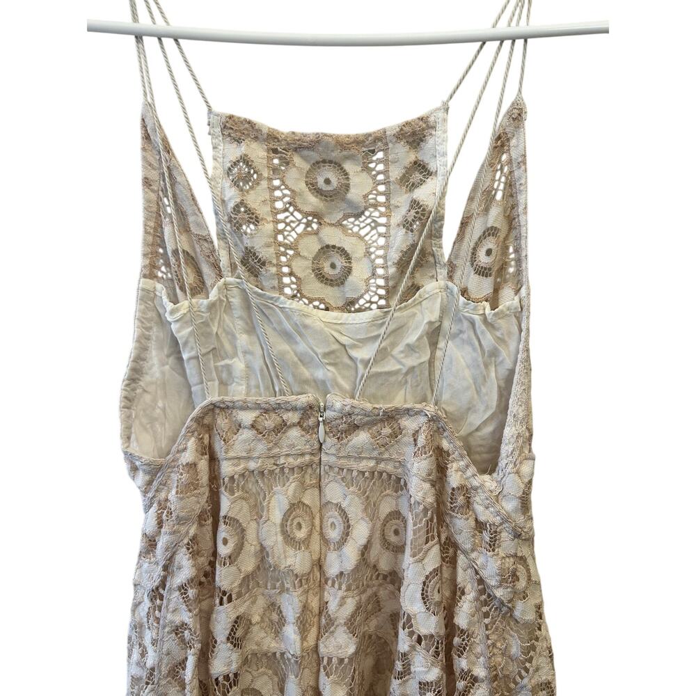 Free People Just Like Honey Ivory Lace Handkerchief Dress Size 2 - Picture 11 of 13